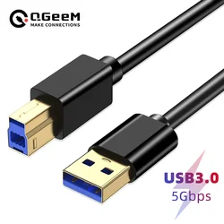 QGeeM Super Speed USB 3.0 Printer Cable USB 3.0 A to B Cables USB 3.0 Cable Extension Printer Wire Cable for HP Printer Core