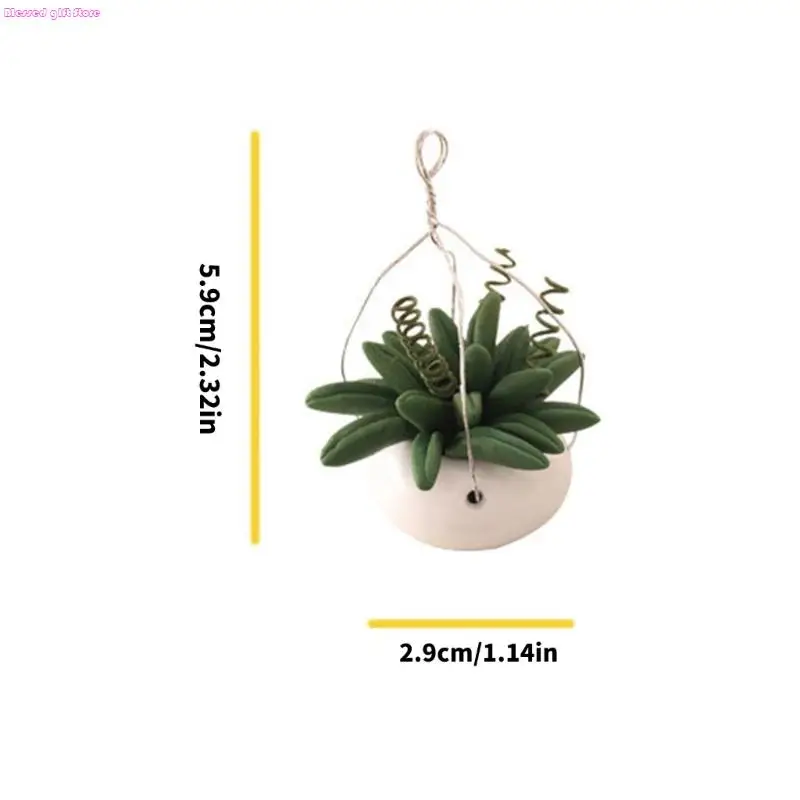 D0JC Thực Tế Thu Nhỏ Chậu Cây Mẫu Hình 1/12 Nhà Búp Bê Nội Thất Văn Phòng Phòng Khách Cảnh Màn Hình Phụ Kiện