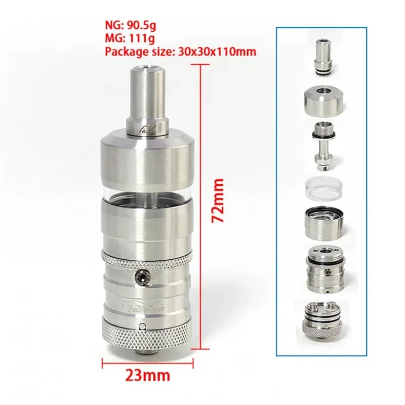 FEV V4.5S+ RTA MTL 23 4.5 316SS atomizer tank for coils & atomizers - gallery image 2