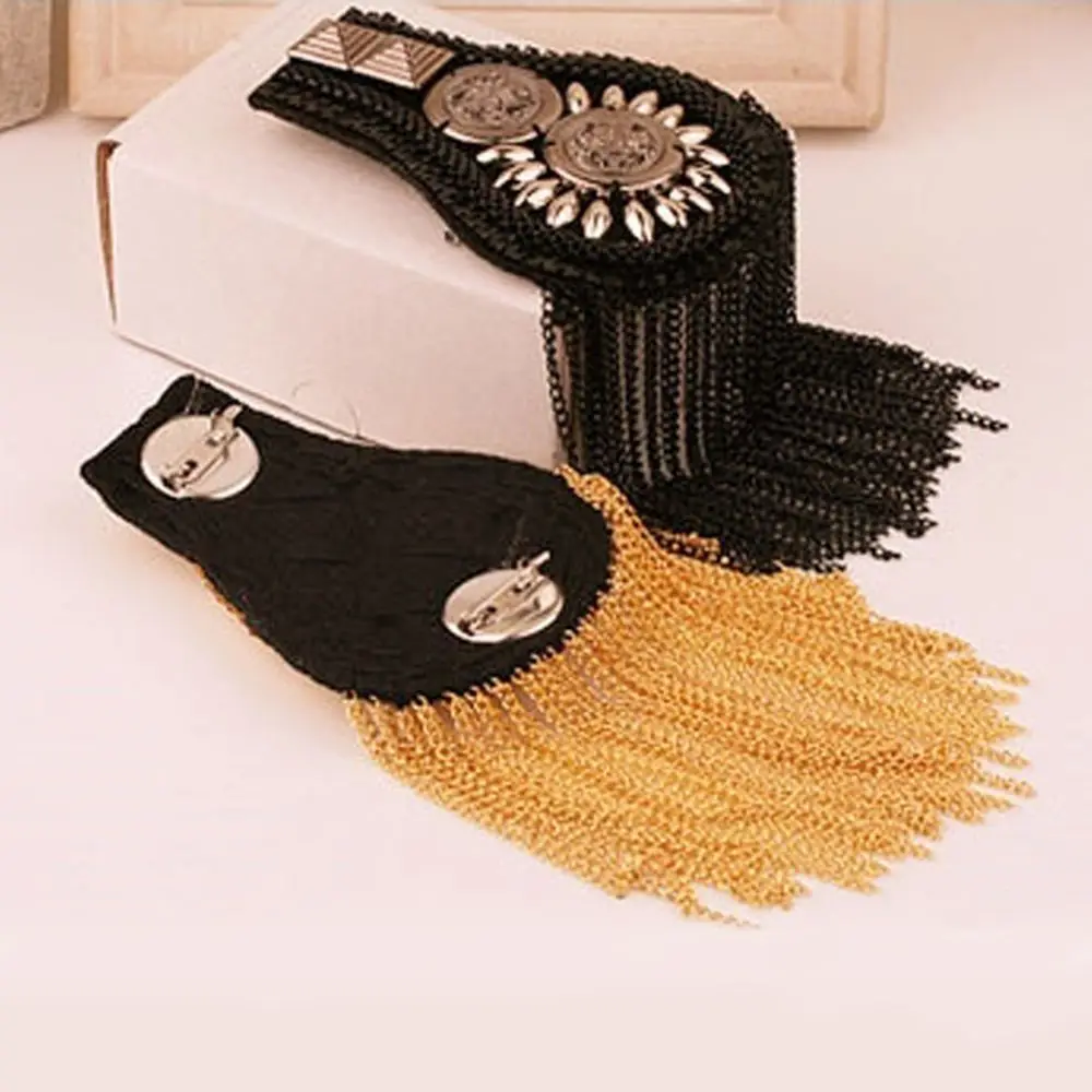 Jewelry Spike Tassel Punk Shoulder Flash Epaulets Shoulder Mark Brooch