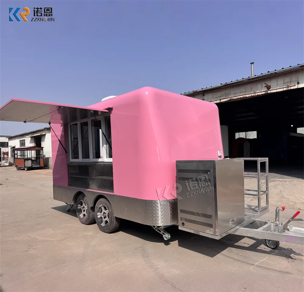 Professional Outdoor Catering BBQ Food Truck Street Coffee Trailer Mobile Pizza Cart Snack Food Trailer Fully Equipped