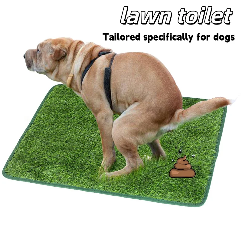 Artificial Grass Puppy Potty Mat Washable Permeable Dog Pee Turf Lawn Trainer Pad Indoor Outdoor Pet Housebreaking Training Mat