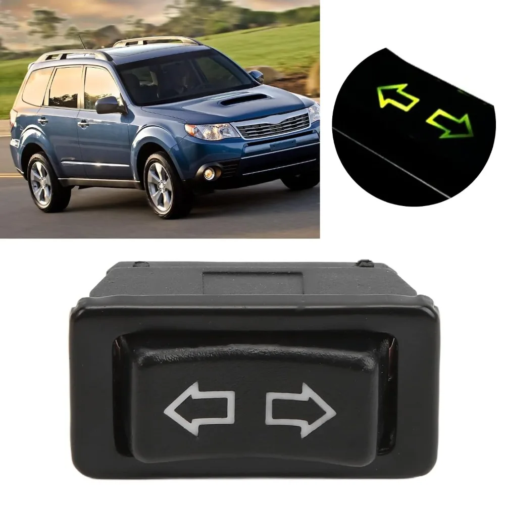 4pcs Durable 5 Pin Power Window Switch 20A Green Light Window Lift Switch DC 12/24V Car Glass Lift Switch Passenger Door