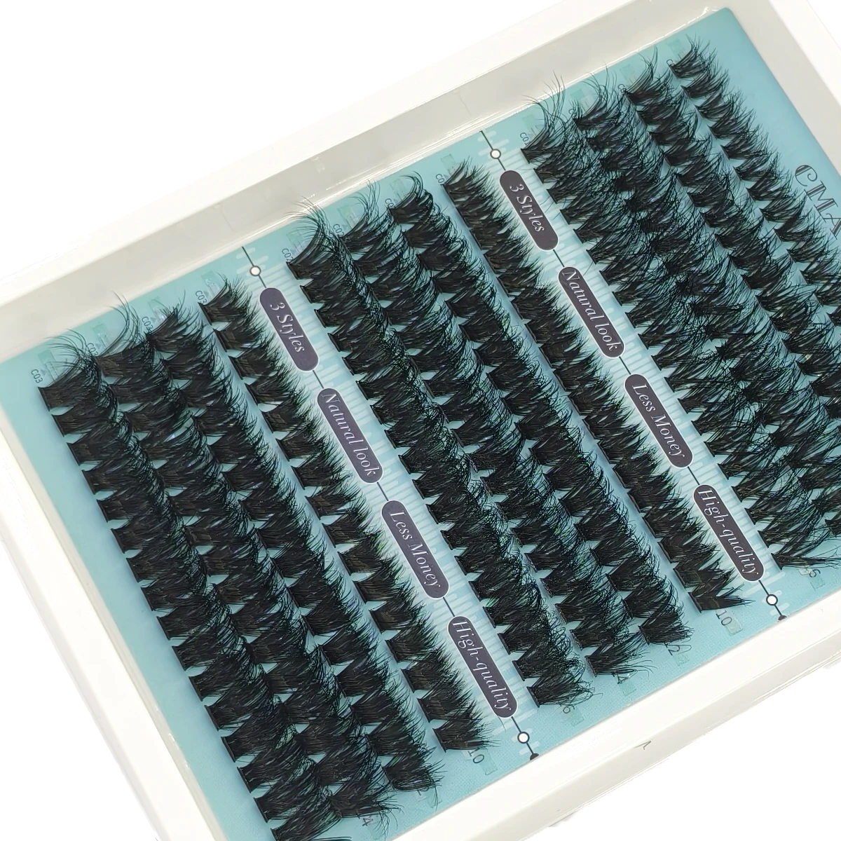 3-IN-1 Flauschige Einzel-Wimpernbüschel 60-80P, 120-200P Wimpernspitzen für untere Wimpern, wiederverwendbare DIY-Wimpernverlängerung im Manga-Stil – Detail 6