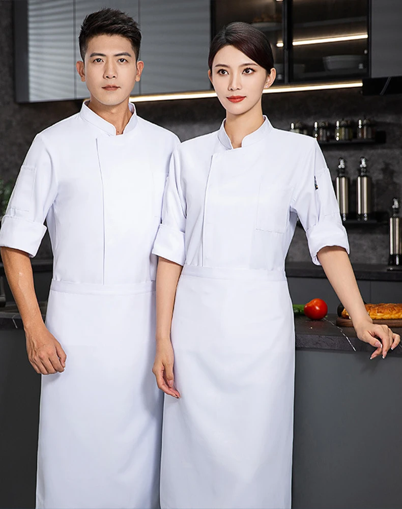 Hotel Uniform Professional Chef Apron  Jacket Cafe Work Clothes Bakery Waiter Workwear Restaurant Cook Coat Pastry Cooking Shirt