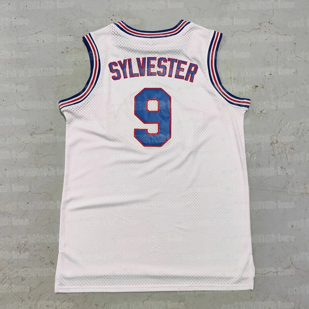 2026 Trillast Space Jam Bugs 1 Lola 10 Murray 22 TAZ D. Duck 2 White Tune Squad Basketball Tanktop 3D-gedrucktes Familien-Top – Detail 10