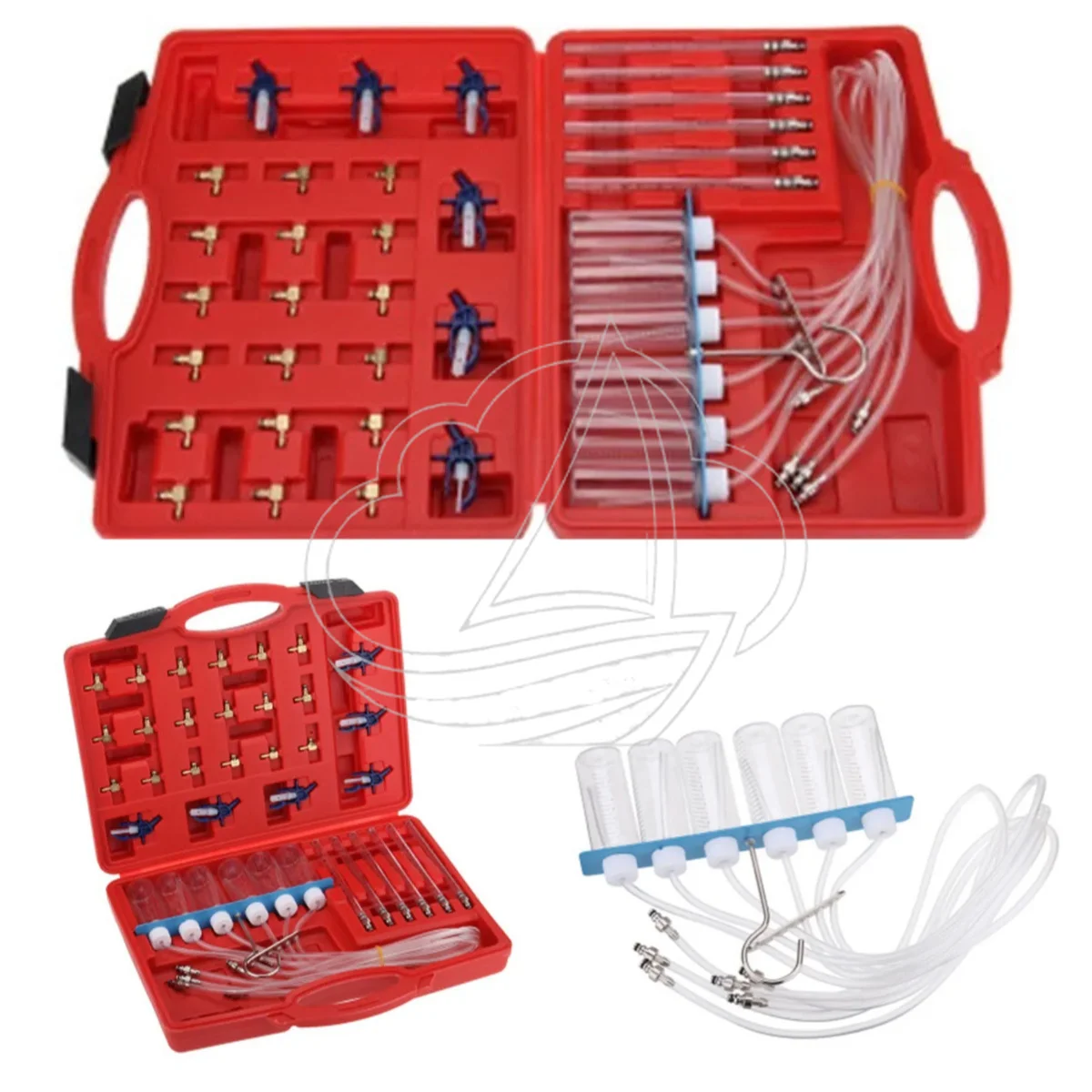 Diesel Common Rail Injector Flow Tester Set, Complete Detection Tool Kit with Multiple Connection Adaptors