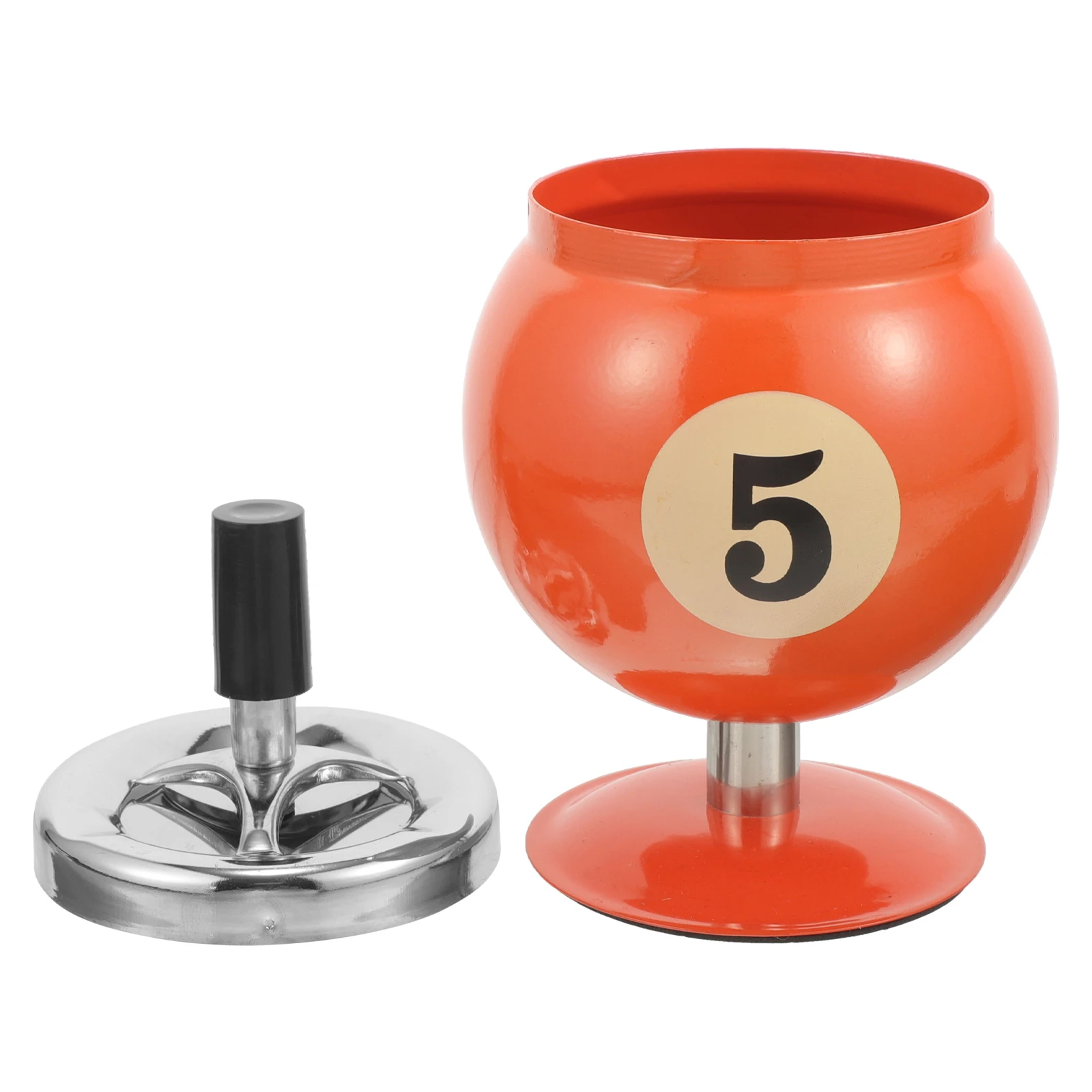 

Billiard Shaped Extinguishing Ashtray Container Smoke Tray Home Ash Tray Office Decor Lightweight Iron Fire Resistant