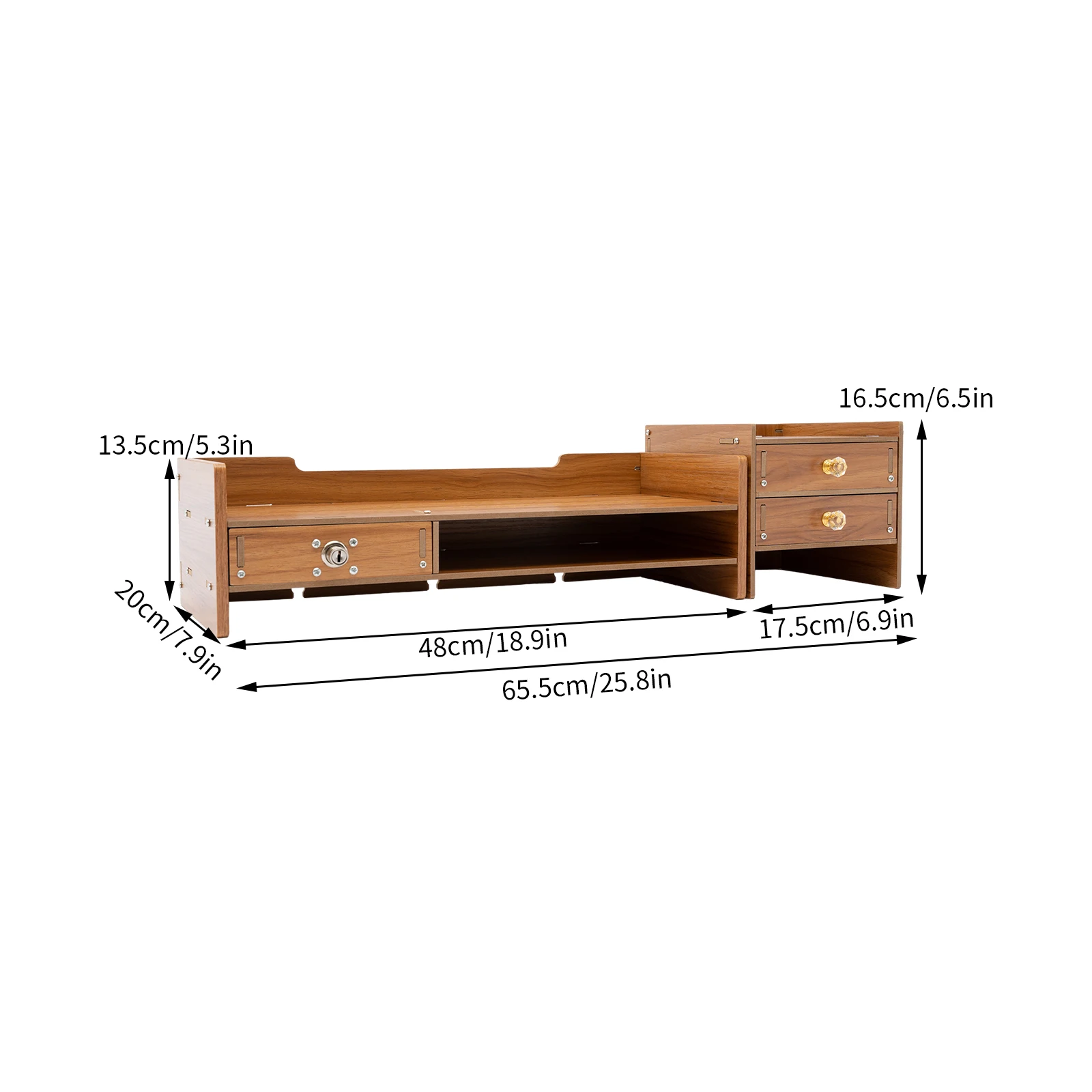 Computer Lager regal verschiedene Artikel Platzierung Rack Holztisch mit Schlüssel, Kirsch holz Farbe