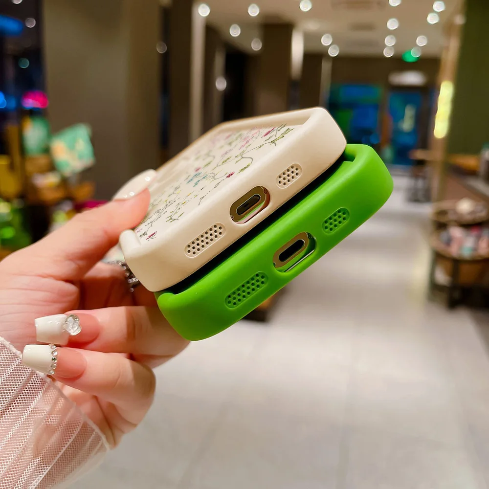 Cute Flower Phone Case For iPhone 13 Case iPhone 11 16 17 14 12 15 Pro Max 8 7 Plus XR SE Soft Matte Shockproof Silicone Cover - náhled 6