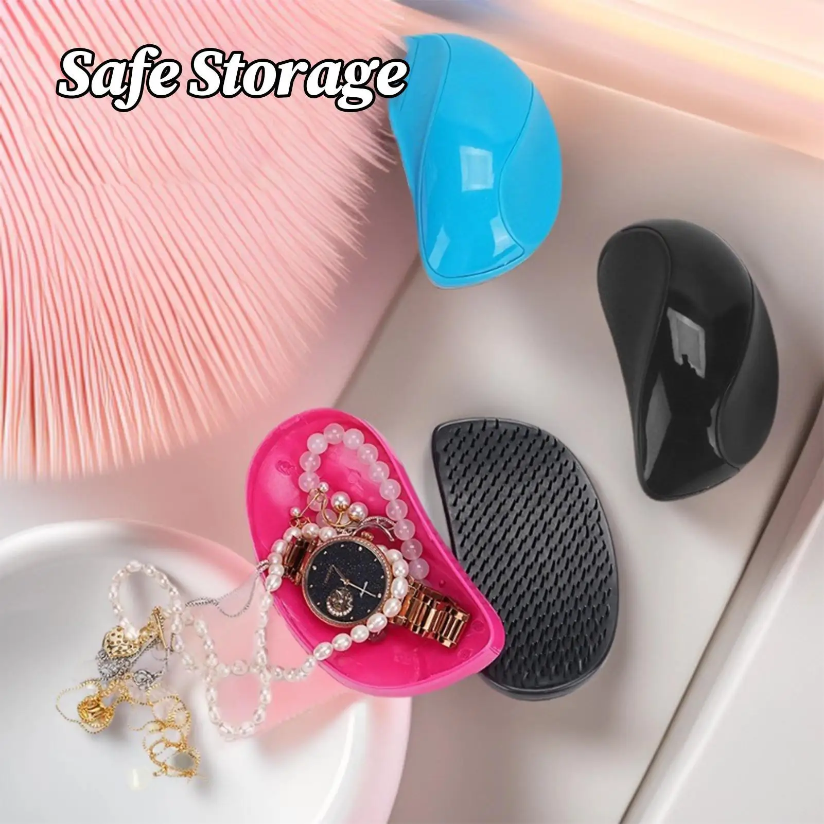 กล่องเก็บของลับรูปหวีพร้อมฟังก์ชั่นนวด กล่องเก็บเงินสร้างสรรค์สำหรับใช้ในบ้าน เดินทาง รถยนต์ ออฟฟิศ หอพัก ห้องนอน