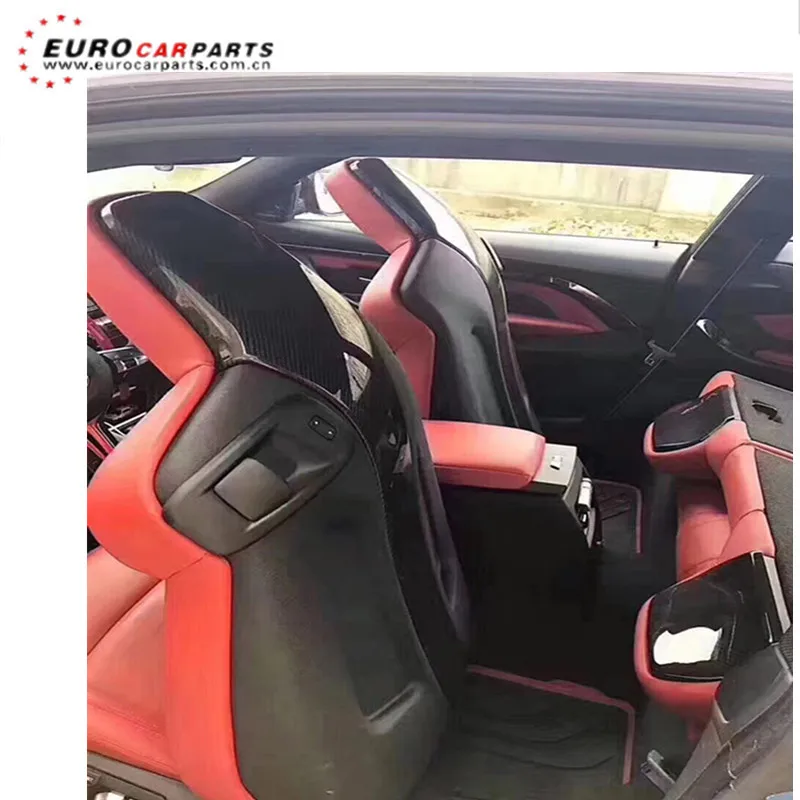 F80 F82 dry carbon fiber material seat back four piece fit for F80 F82 M3 M4 seat back decoration parts