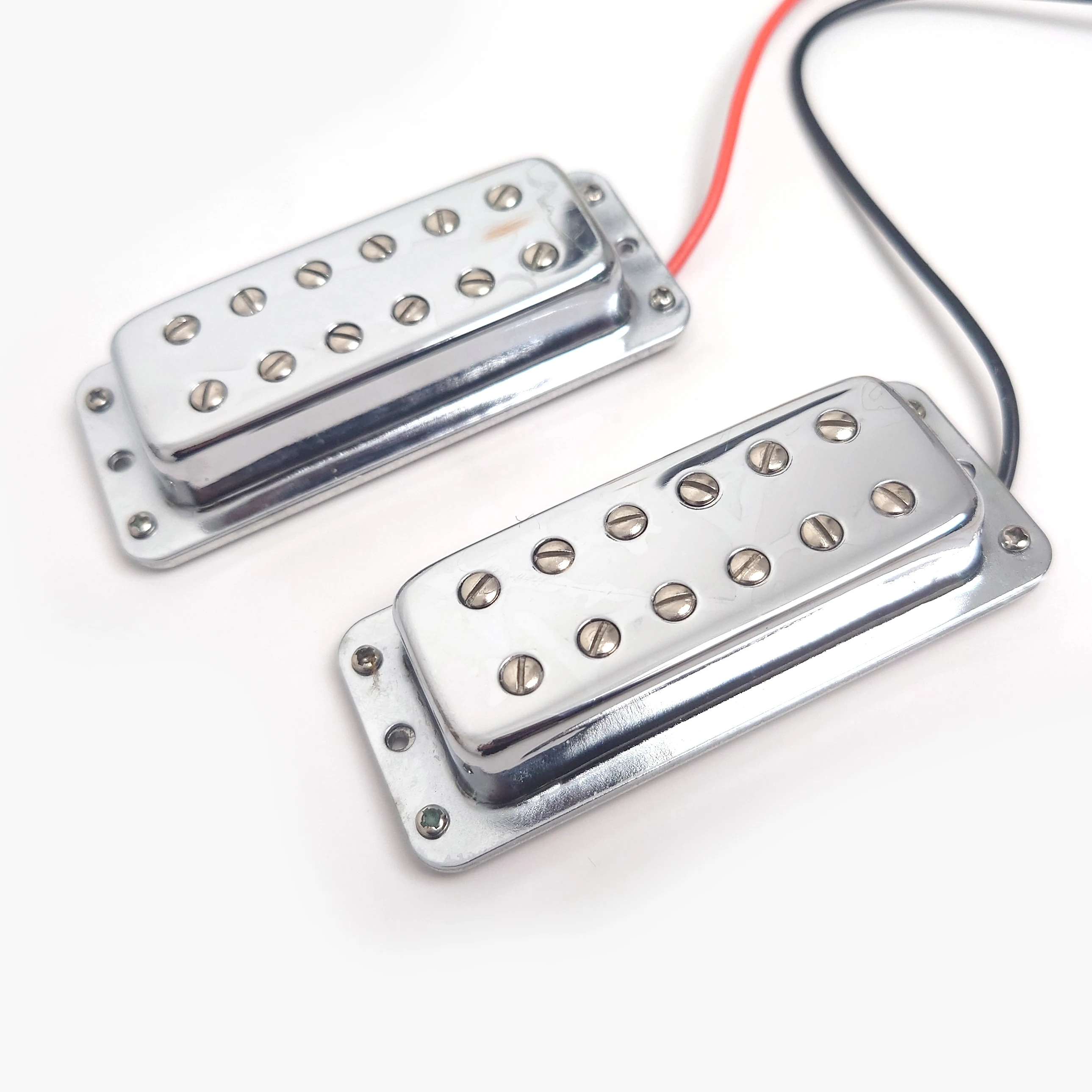 Mini Humbucker Pickups Guitar Bridge Neck Pickups Set Chrome for LP Electric Guitar Parts