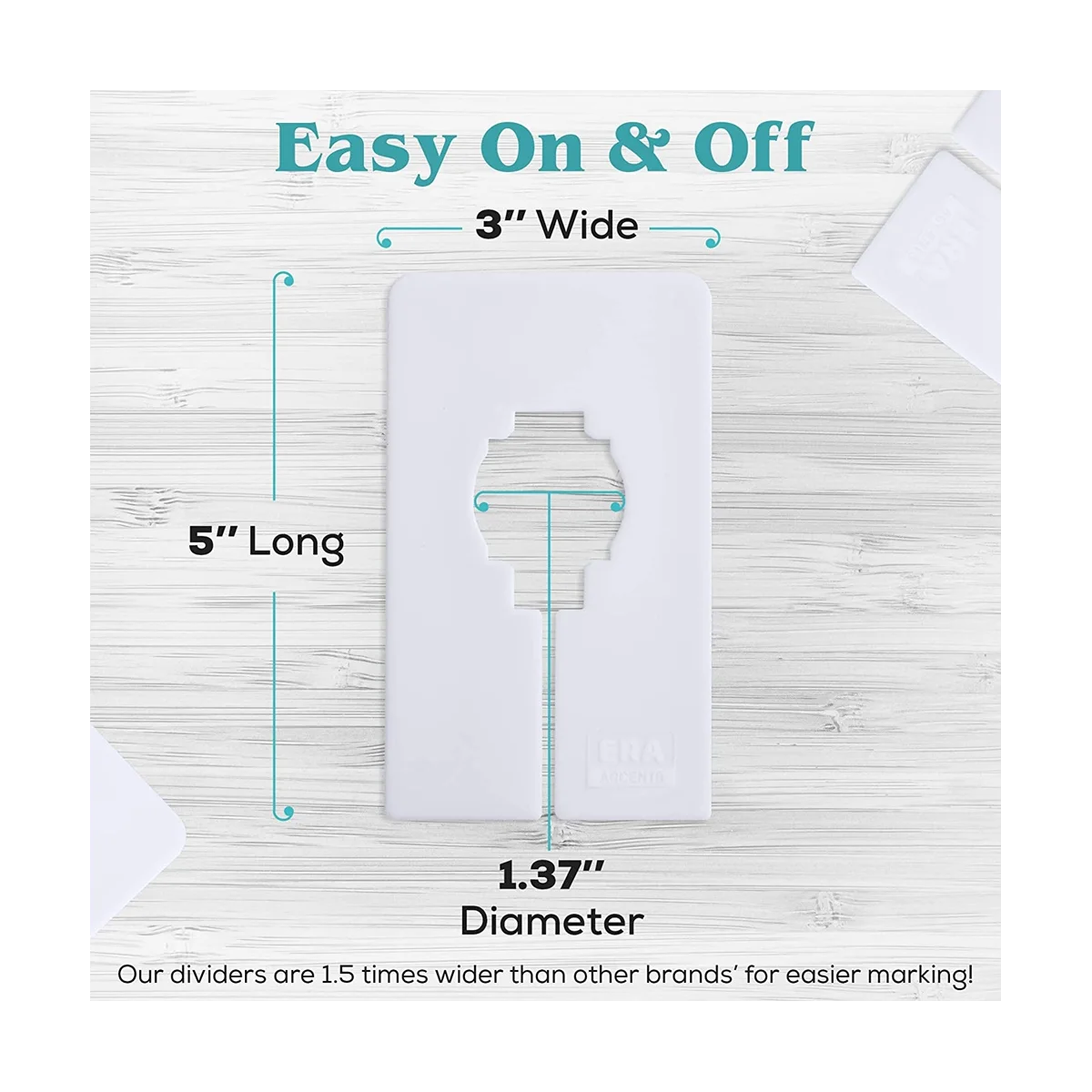 40 Closet Dividers for Hanging Clothes- Rectangle Clothing Size Dividers for Racks, White Closet Divider Set with Marker