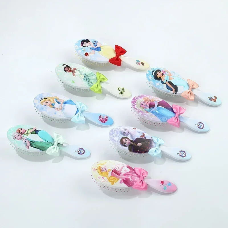 Disney Princess Theme Air Cushion Combs The Little Mermaid Ariel Princess Elsa Anna Children Cute Hair Massage Comb Girls Gifts