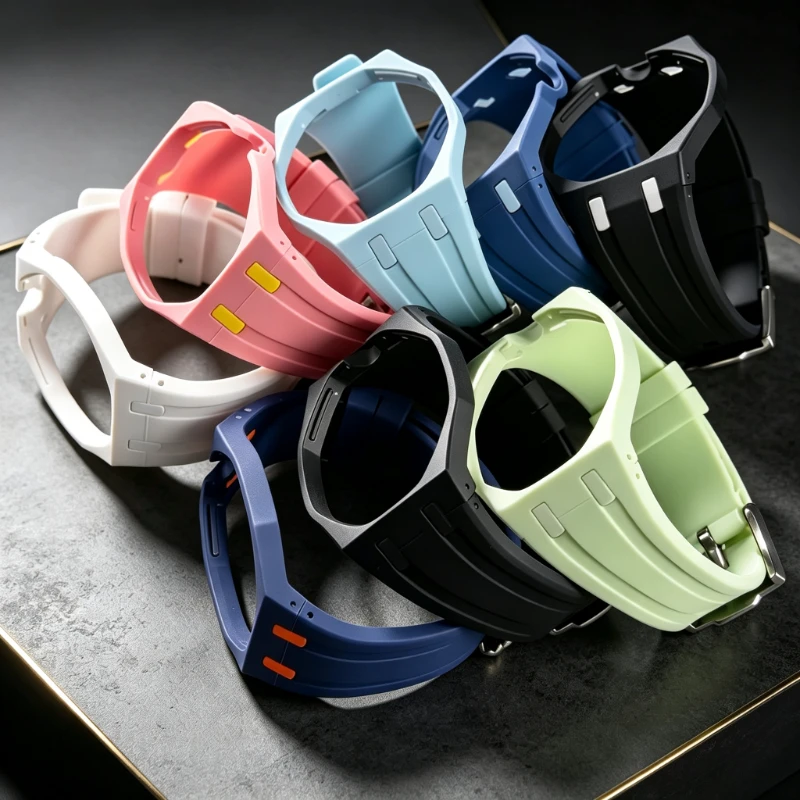 For Swatch X AP Royal Pop Pocket Watch Change to Wristbands Silicone Band Bracelet All-around Protection Accessories Case+Strap