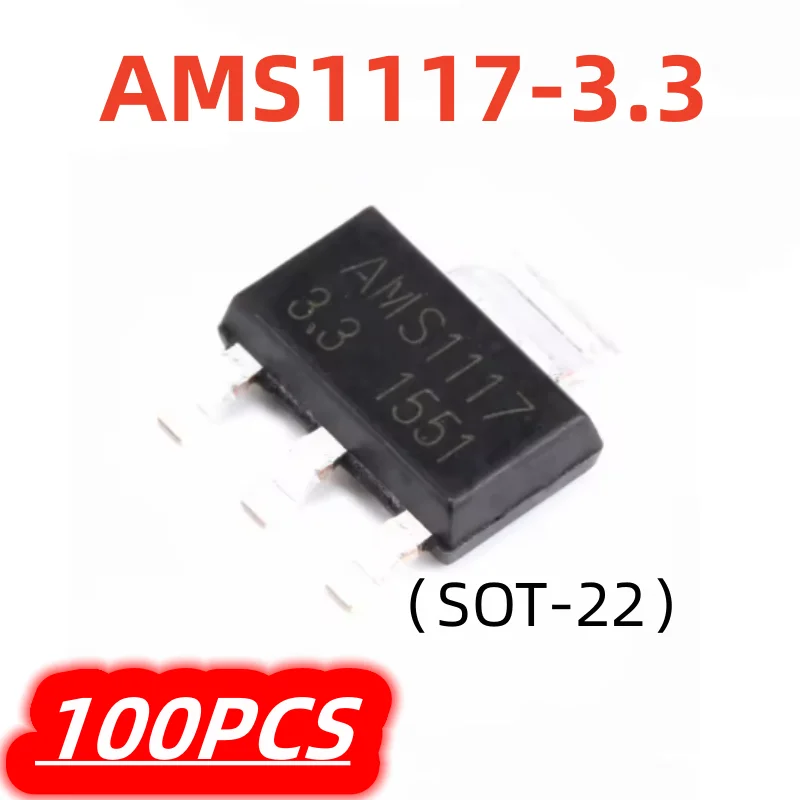 100Pcs/lot 100% New AMS1117-3.3 AMS1117-3.3V AMS1117 LM1117 1117 SOT-223 In Stock