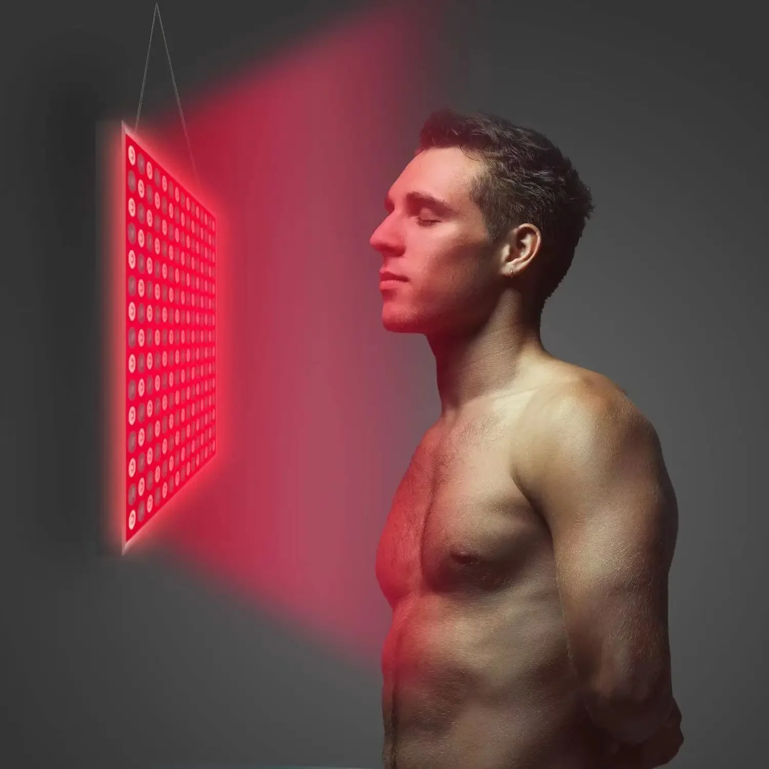 Pannello per terapia della luce a infrarossi rossa a LED per alleviare il dolore del viso e del corpo delle articolazioni dei muscoli, dispositivo per terapia della luce a infrarossi da 45 W, 660 nm 850 nm