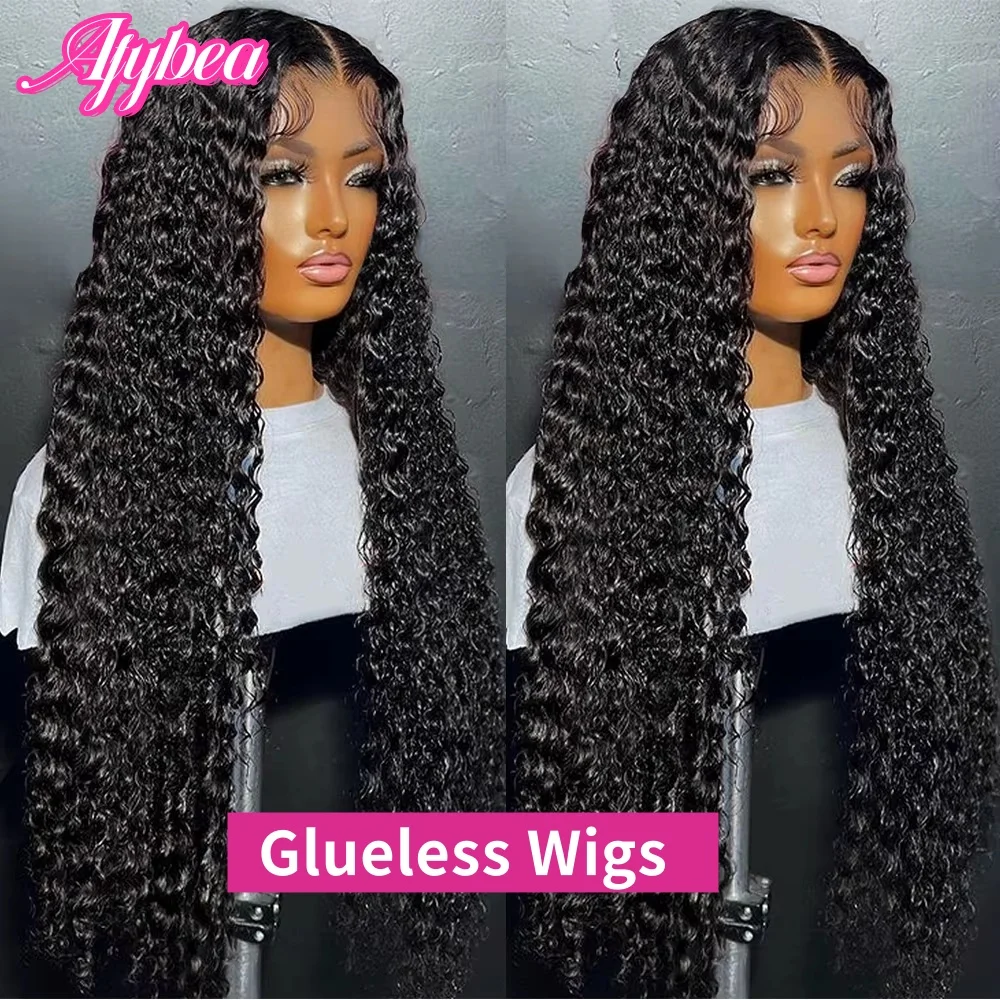 

4x4 5x5 Put On And Go Glueless Wigs Human Hair Curly For Women Pre Plucked Pre Cut Lace Ready To Wear Deep Wave Lace Front Wig