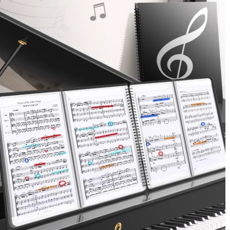 

A4 Sheet Music File Folder Anti-reflection Leaflet Can Modify Music Notes Piano Score Folder Filing Products