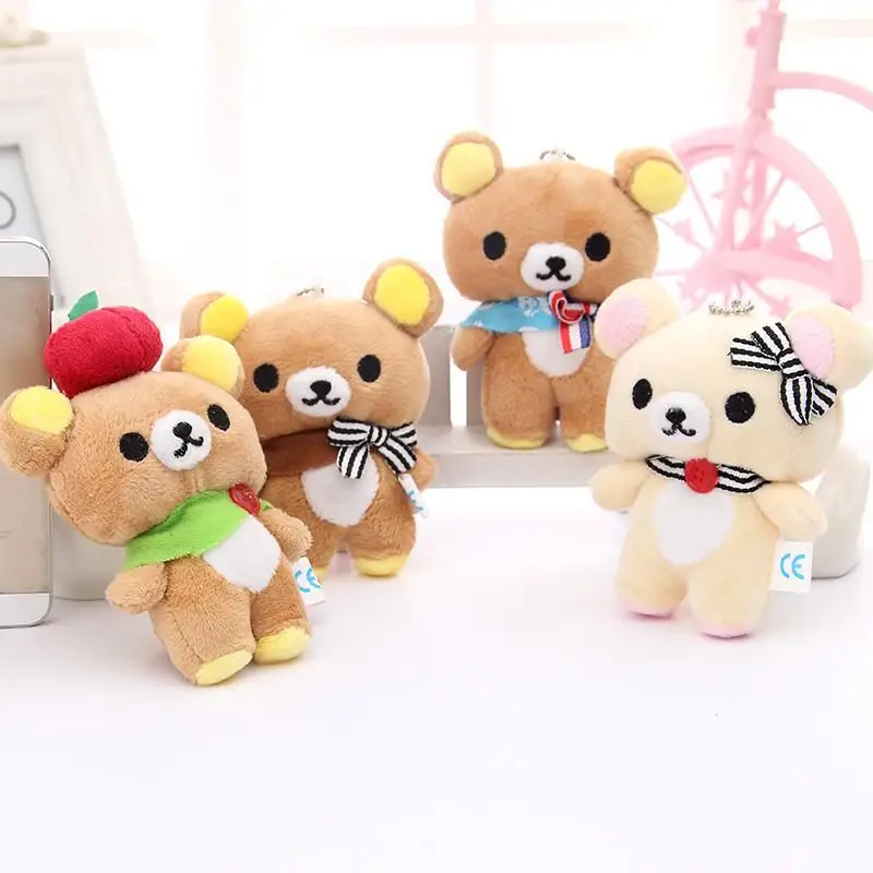 New Kawaii Cute Rilakkuma Doll Couple Plush Toy Doll Pendant Bouquet Doll Bag Decoration Pendant Cartoon Ins Gift For Girls