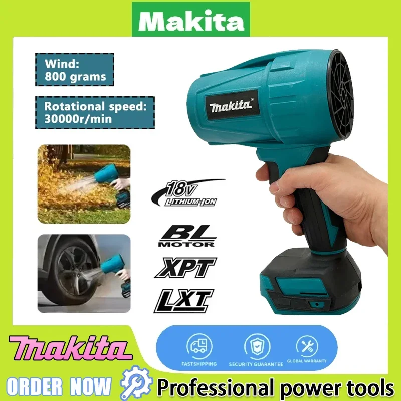 Makita 18Vlectric Air Duster Wind 30000RPM Violent Blower Turbo Jet Fan Speed Turbo Перезаряжаемый с подсветкой Инструмент для чистки автомобиля