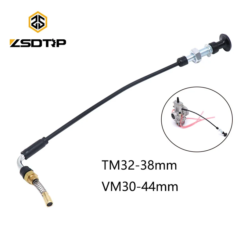 ZSDTRP 310mm TM32-38mm VM30-44mm Carburetor Carb Choke Cable Fits For Mikuni TM/VM Carburetor Starter Damper Switch Plunger