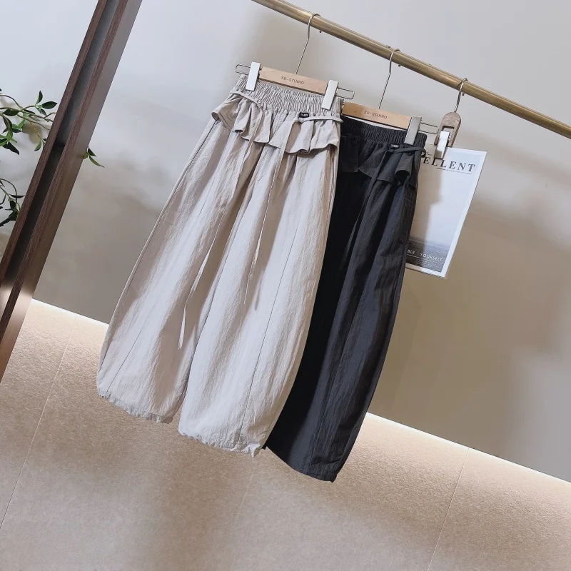 new-summer-loose-fit-drawstring-trousers-for-girls-lightweight-casual-pants-korean-style-floral-print-versatile-comfortable-k