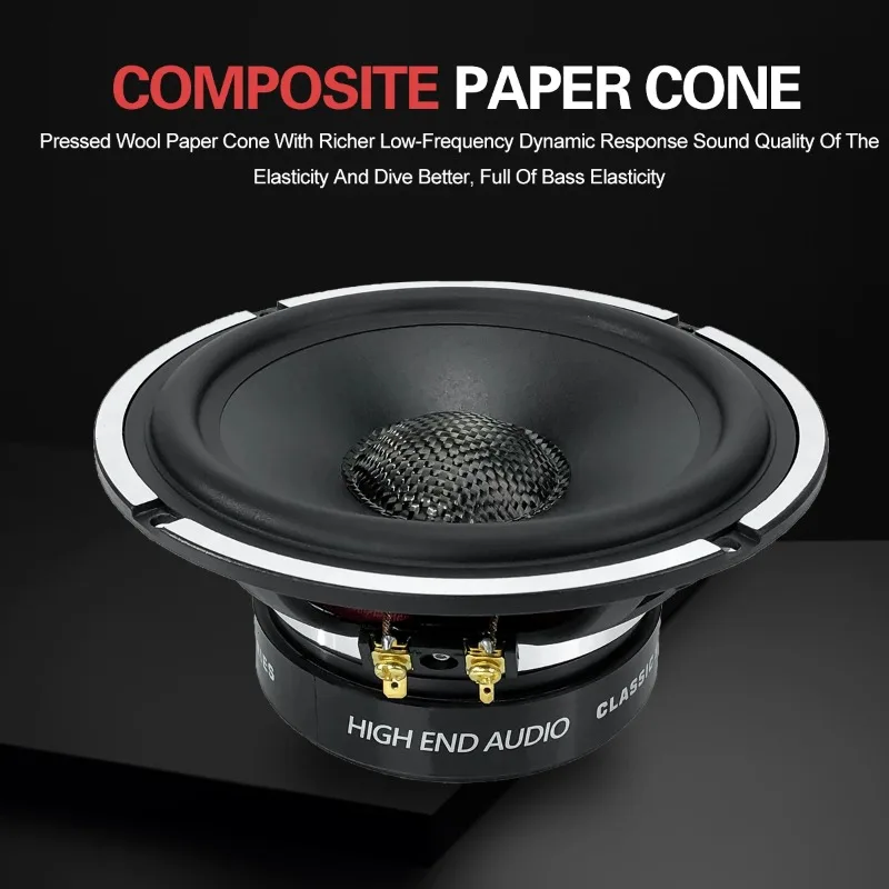 Car 6.5'' Component Speaker RMS 200w 3 Way Component Car Audio Speakers view 2