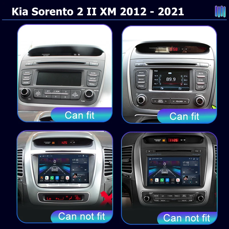 AI VOICE Android Car Radio for Kia Sorento 2 II XM 2012-2021 GPS Navigation  Touch Screen Stereo  Multimedia Player  Reverse