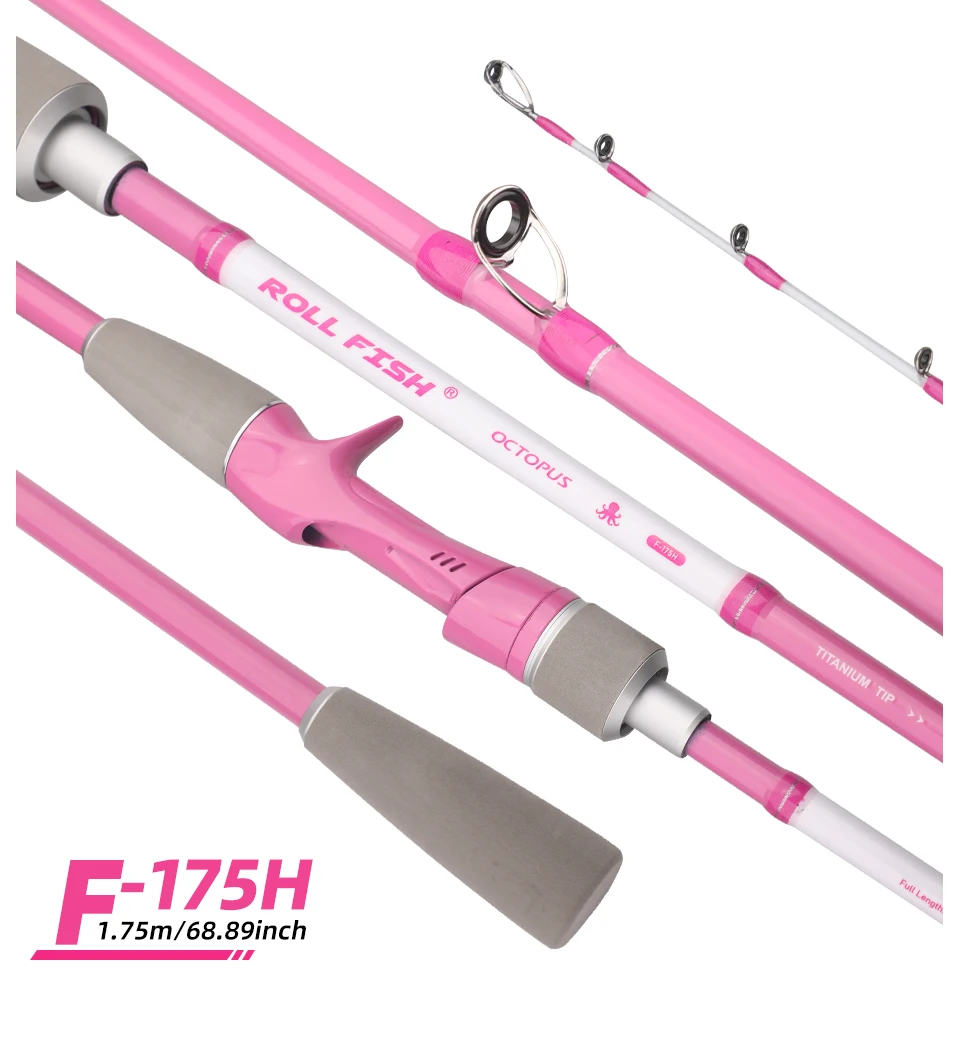 Rollfish Titan Spitze Octopus Tintenfisch Tintenfisch Angelrute 1,75 m schnell wirkende Kohle faser Salzwasser Boot langsame leichte Jiggingrute – Detail 2