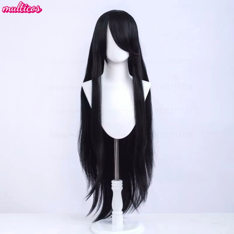 Hochwertige Anime 100 cm lange gerade Cosplay-Perücke Schwarz Weiß Rot Rosa Braun Gold Blau Blond Lila Hitzebeständige Haarperücken