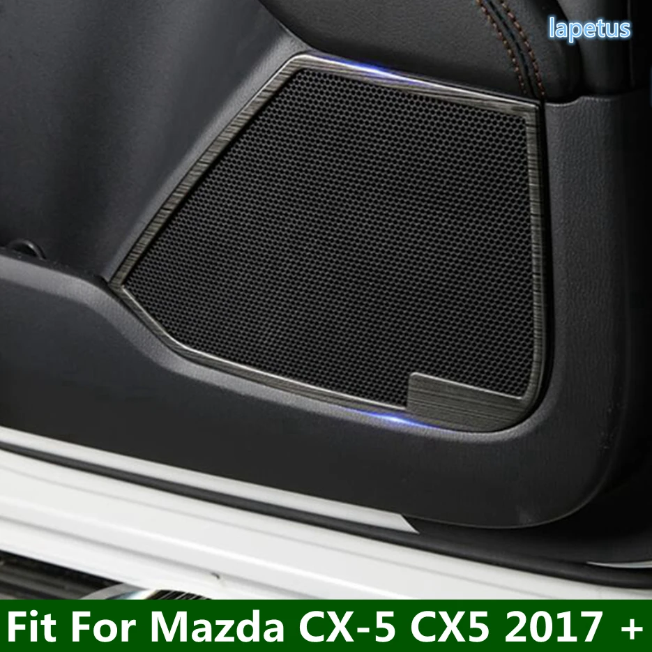 

Inner Door Stereo Speaker Audio Loudspeaker Decor Frame Cover Trim For Mazda CX-5 CX5 2017 - 2023 Silver Interior Accessories