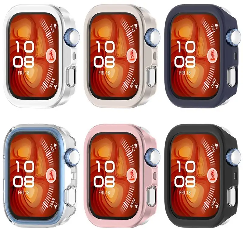 PC Hohl Fall Glas Für Huawei Uhr Fit 4 Smartwatch Screen Protector Rahmen Stoßstange für Huawei Fit 4 Pro fit 4 Abdeckung Shell