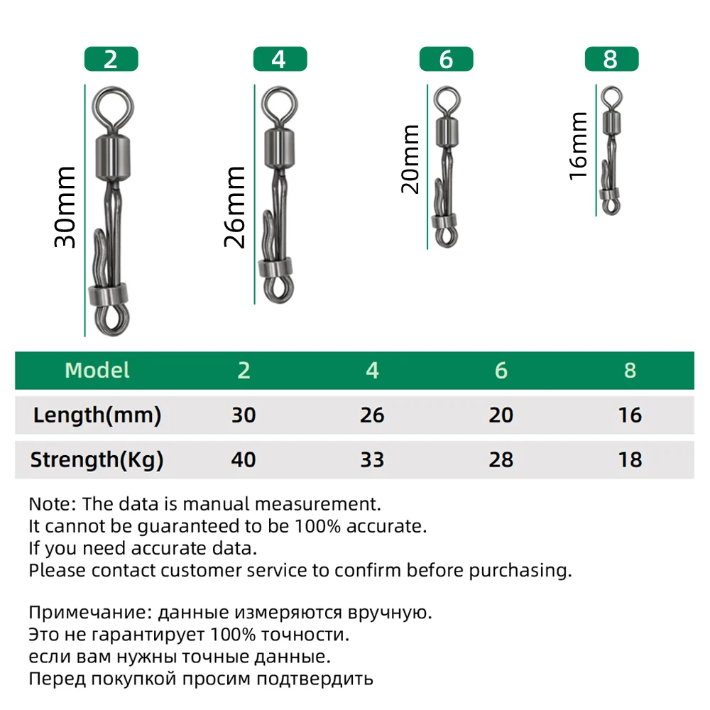 DNDYUJU 20X الكارب وصلة دوّارة لصيد السمك مع قفل المفاجئة التغيير السريع 8-شكل حلقة الكارب الصيد بيليه خط موصل الصيد اكسسوارات #2