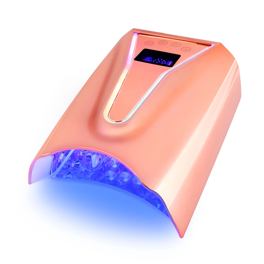 2024 New la ser Light Logo Customization Cordless UV LED Nail Lamp 128W Rechargeable Nail Dryer For Salon Home Manicure Pedicure