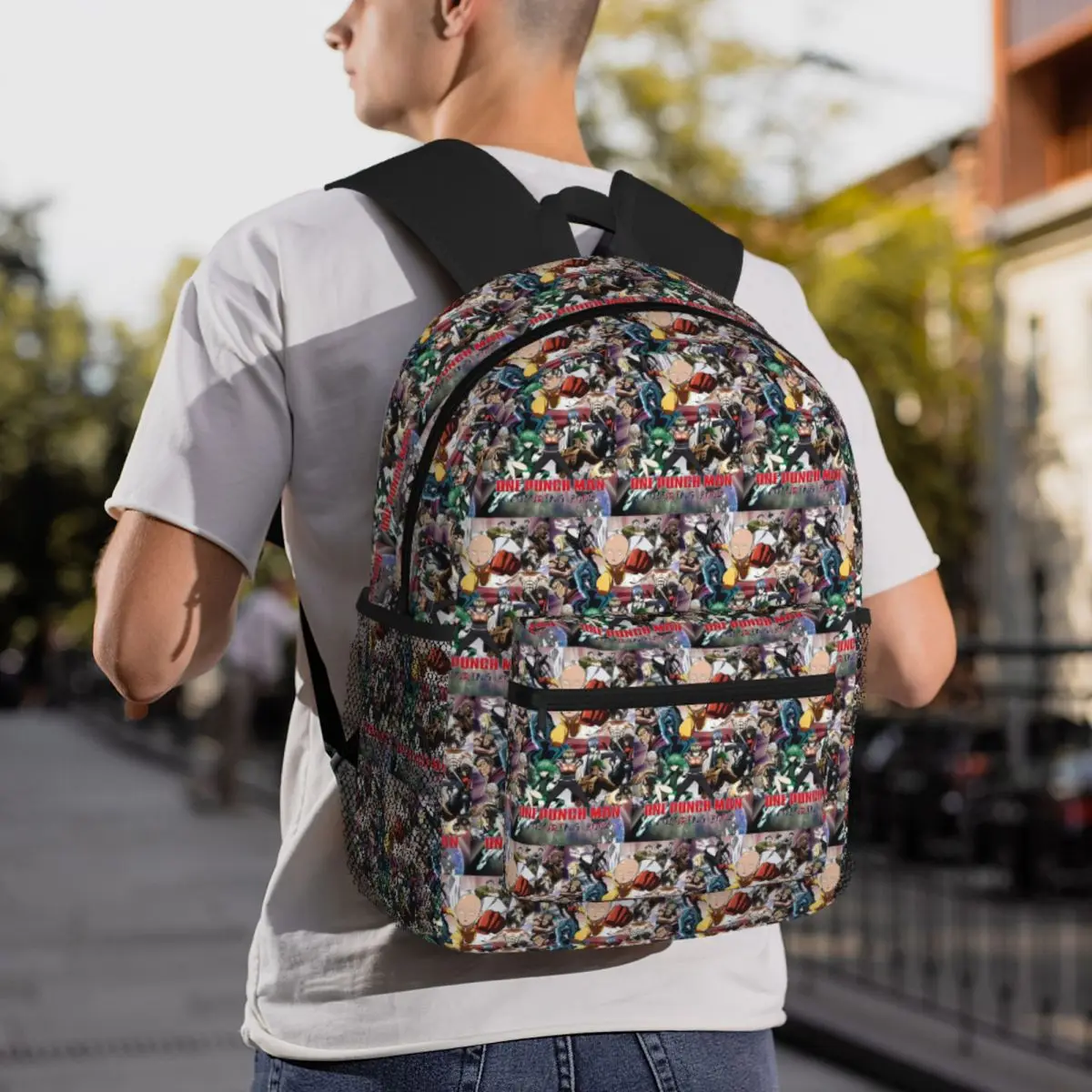 أنيمي واحد لكمة رجل الطالب على ظهره حقيبة مدرسية المشي لمسافات طويلة السفر Daypack للبنين بنات موضة حقيبة الكتب حقائب الكتف