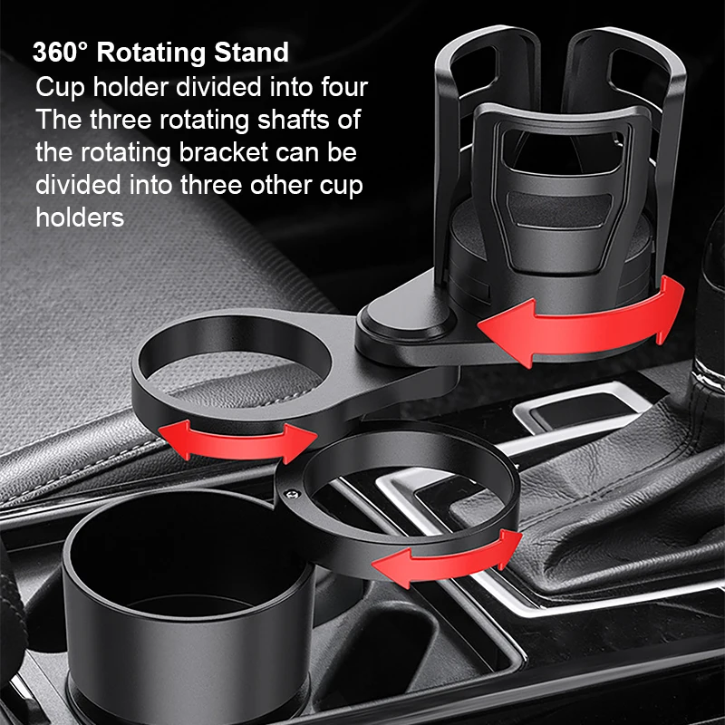Car Multifunctional Water Cup Holder Adjustable 360 Degrees Rotatable Water Cup Drink Cup Bottle Holder Bracket Car Styling