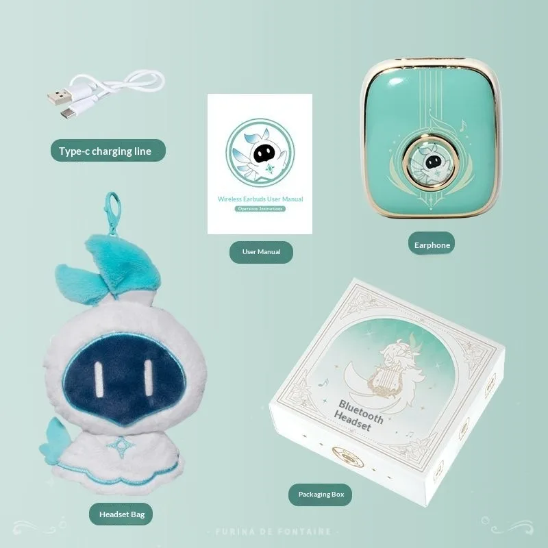 新しい原神インパクト ヴェンティ イヤホン TWS ワイヤレス Bluetooth イヤホン セミインイヤー Hifi ゲーミング ステレオ サラウンド ヴェンティ ヘッドフォン ギフト