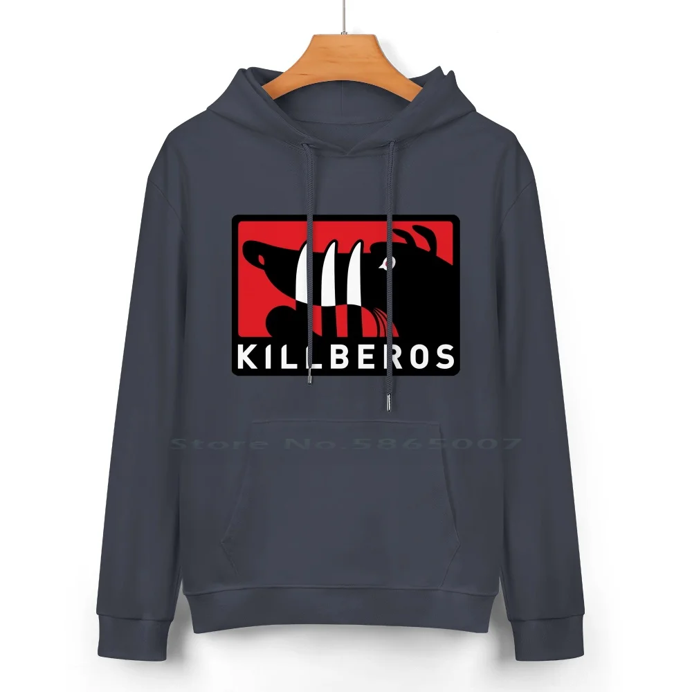 Killberos Logo Pure Cotton Hoodie Sweater 24 Colors America Animeomatic Black White Book Comics Hellper Helper Hero Japan Manga