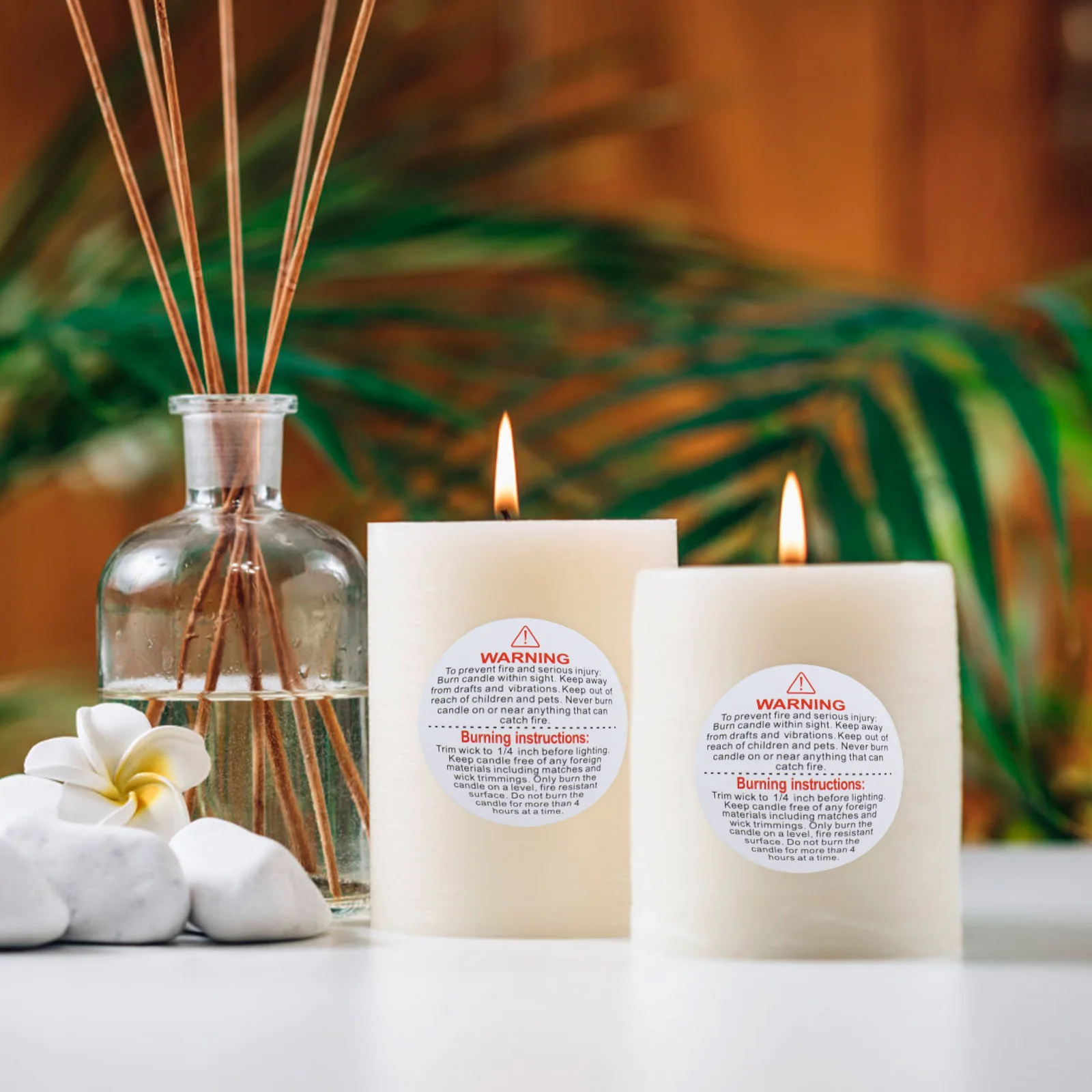 

1pcs 1 Roll Safety Labels Adhesive Warning Decals For Jars Wax Melting Stickers Removable Jar Decal Sealing Strip