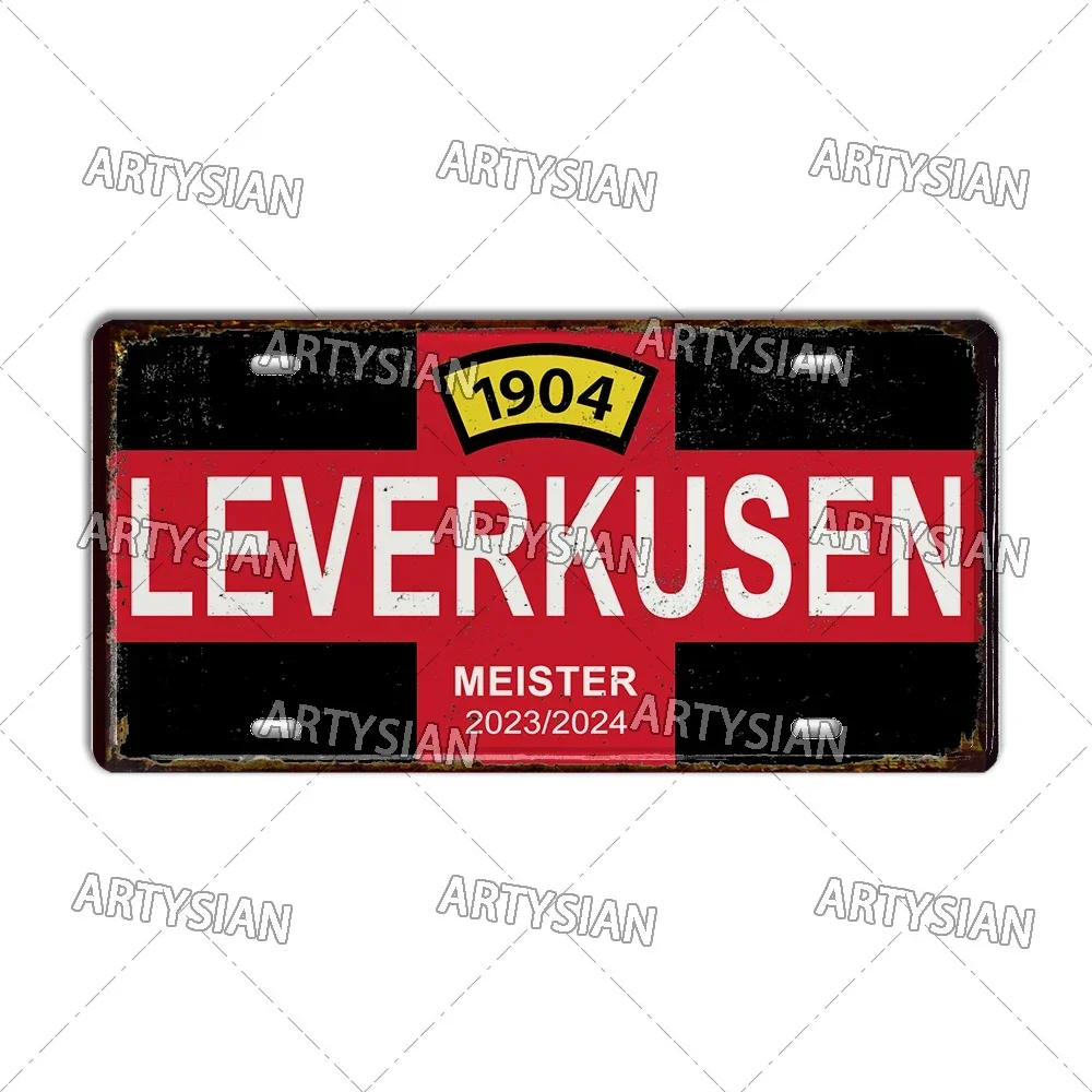 Artisian Vitnage Bayern Newcastle Leverkusen Tottenham Paris Car Plate Mancherster Liverpool Croatia Metal Sign Wall Plaque