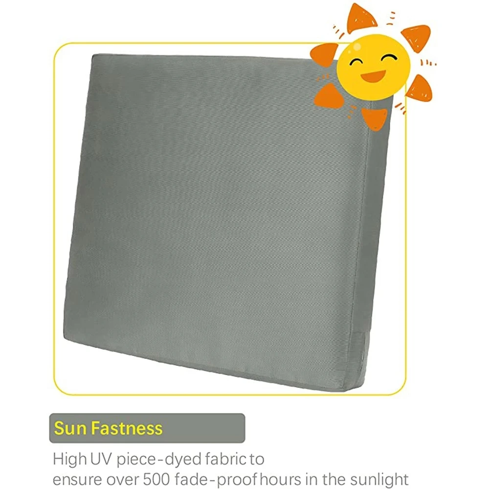 Thickened Material Outdoor Courtyard Garden Cushion Cover Replacement Cushion Sofa Furniture Waterproof Outer Zipper Design