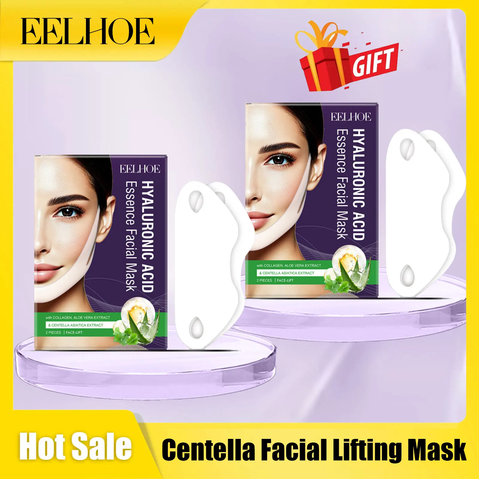 

Centella Facial Lifting Mask Keep Firming Deeply Moisturizing Enhance Skin Elasticity Lasting Shaping Tighten V-Shaped Chin Mask