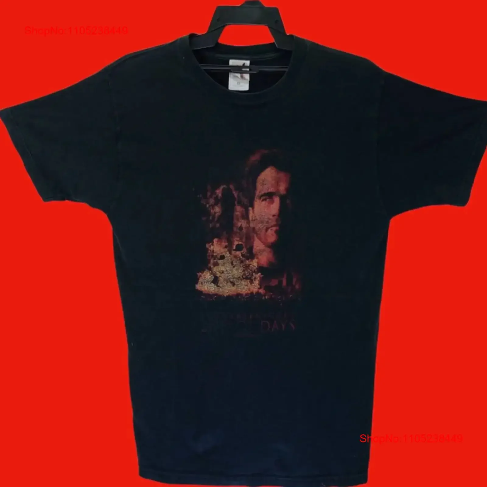 End Of Days Arnorld Schwarzenegger Medium Black T Shirt American Supernatural Action Horror Vintage Film Movie Size M vintage