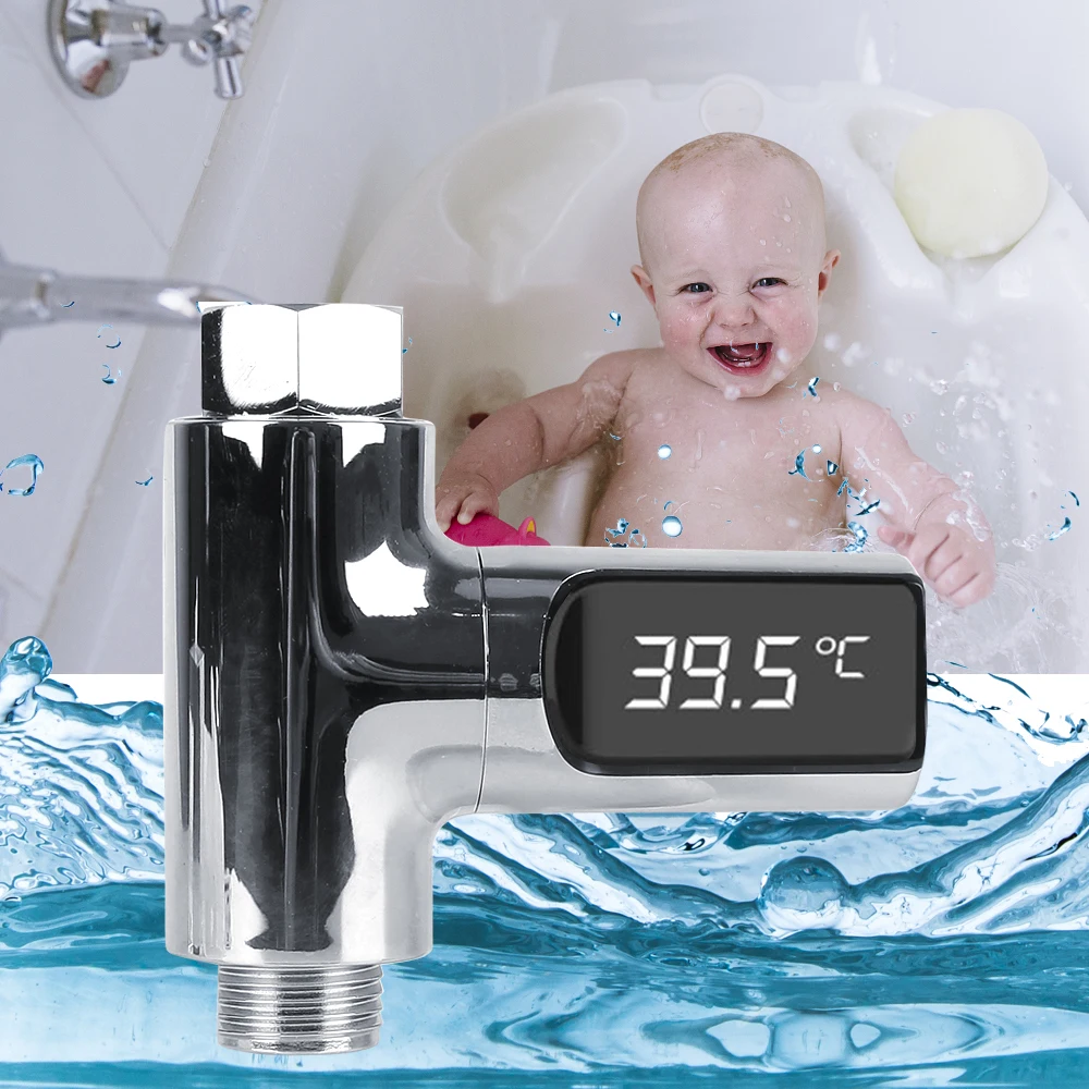 Electricity Shower Faucets Water Thermometer Hot Tub  Water Temperature Monitor Bathing Temperature Meter LED Display Home
