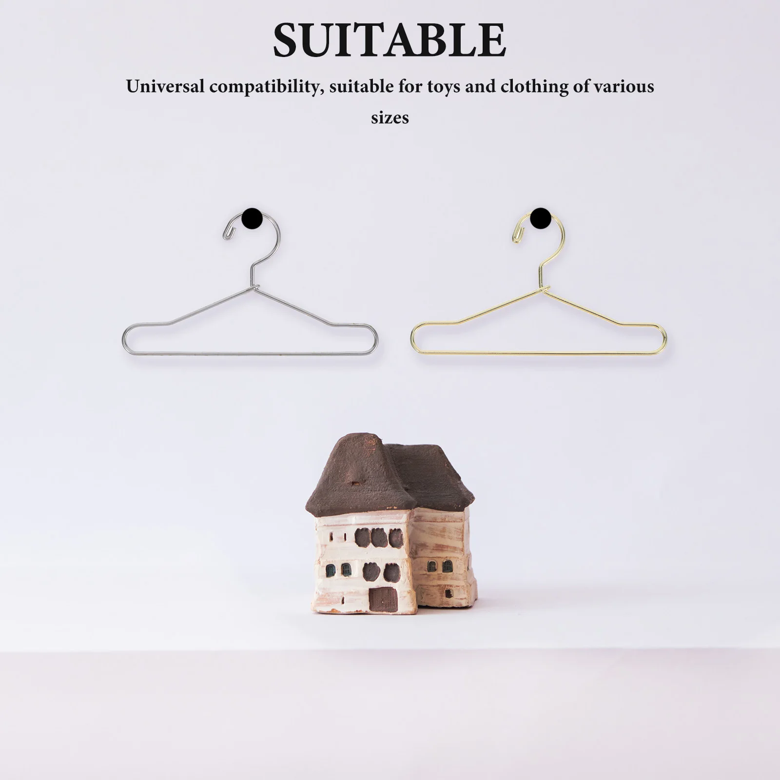

20Pcs Miniature Metal Hangers - Space Saving Clothes Racks for Tiny Outfit Organization Display Decor Room Setup