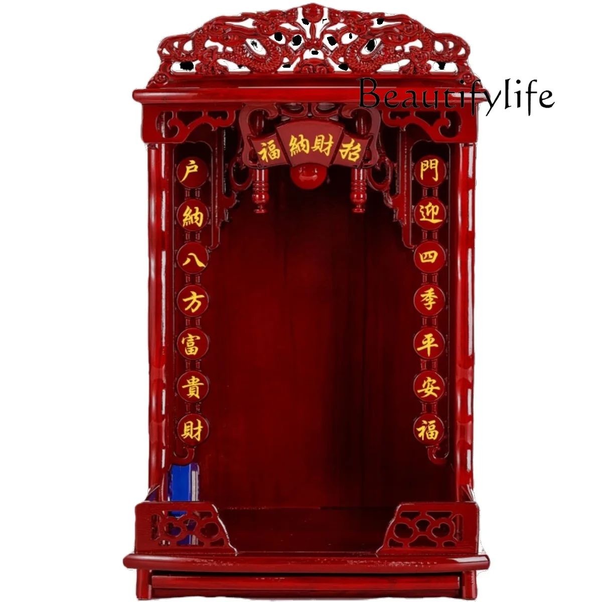 Altar Cabinet Altar Household Avalokitesvara Cabinet  God of Wealth Buddha Niche Wall-Mounted