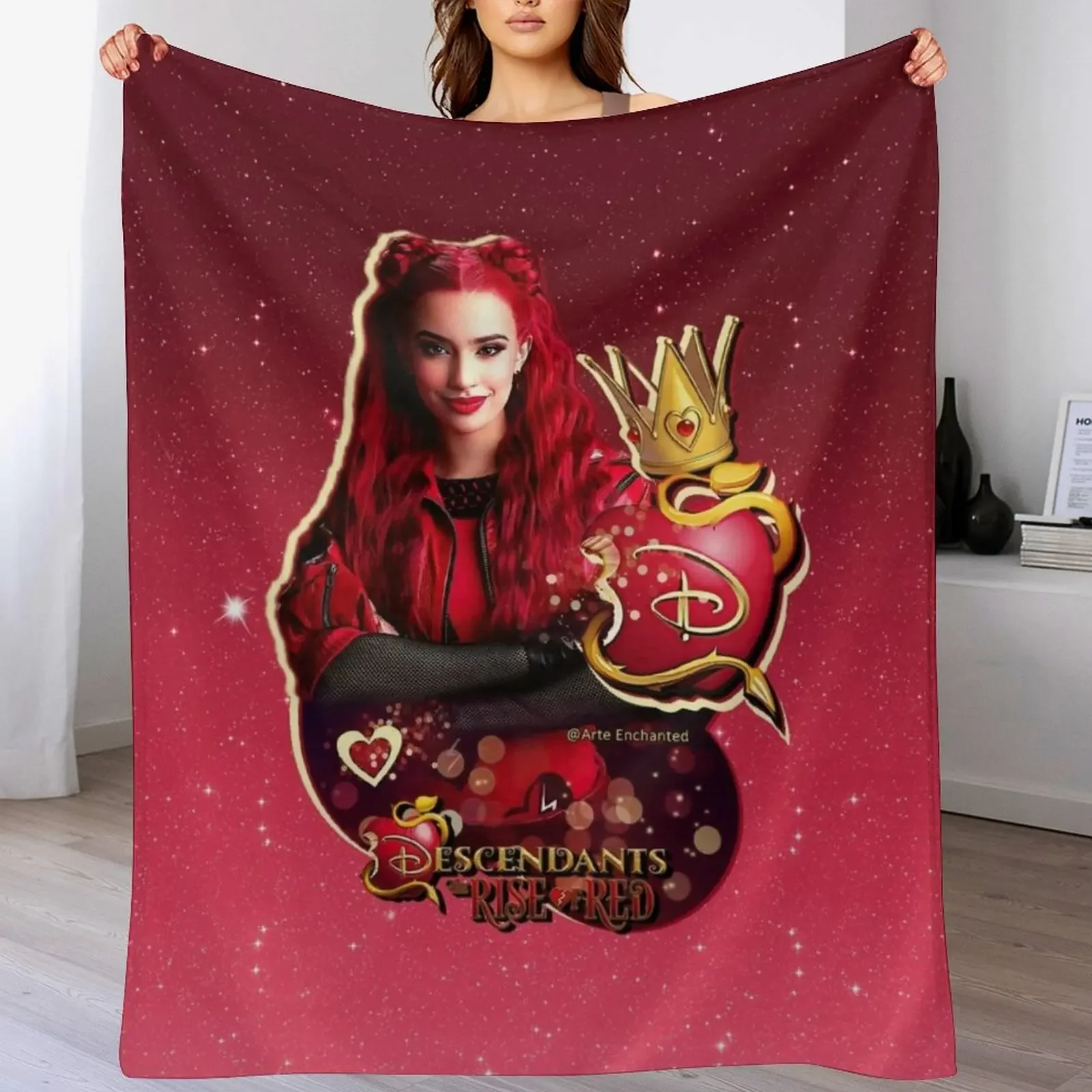 Descendants 4 The Rise Of Red - Kylie Cantrall Throw Blanket Thins Retros cosplay anime Blankets