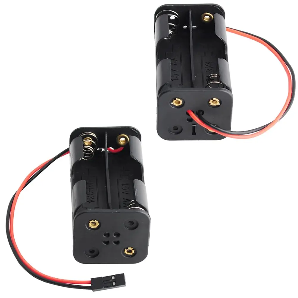 1PCS 3PCS 4-Slot AA Battery DIY Holder with Wire Leads Storage Box Case for RC Servo Tester Flysky Receiver Battery Shell Cover